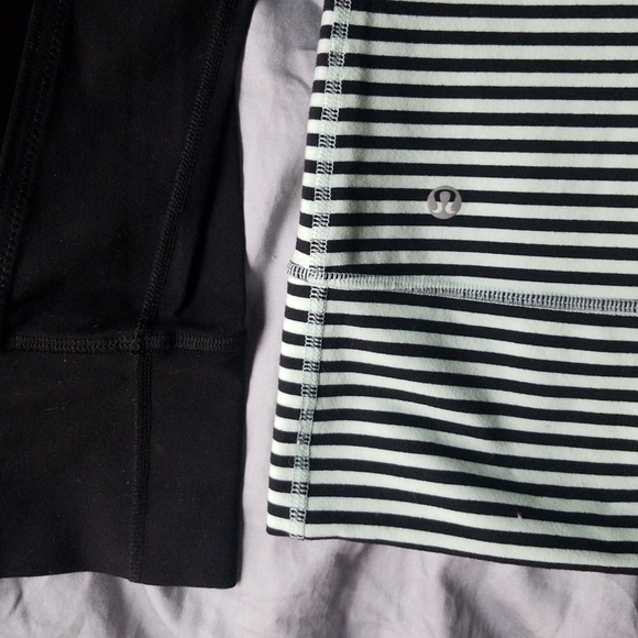 Lululemon Mint Black Stripe zip Up Hoodie 6 - Picture 6 of 7